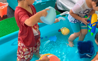 給食参観(試食会) 水遊び